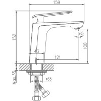 Смеситель для раковины Haiba HB10548-7 Черный Хром