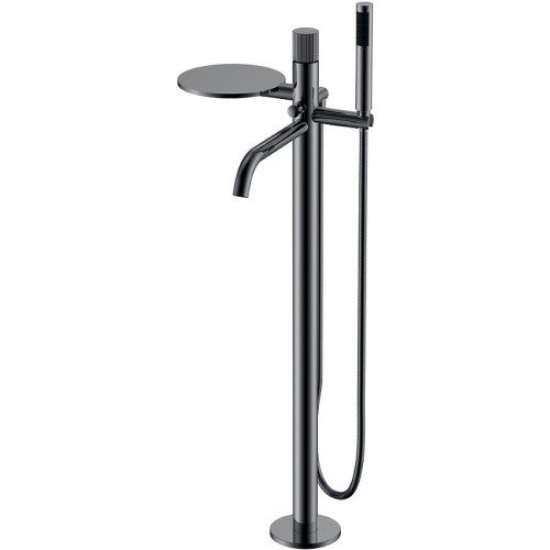 Смеситель для ванны Boheme Stick 129-SGM.3 Оружейная сталь глянцевая латунь на пол