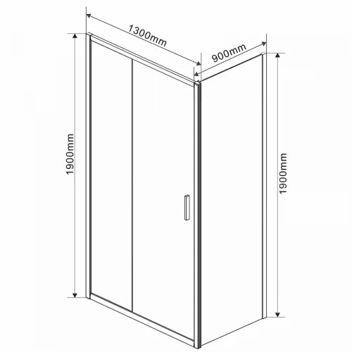 Душевой уголок Vincea Garda 130x90 VSR-1G9013CLGM профиль Вороненая сталь стекло прозрачное