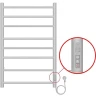 Электрический полотенцесушитель Azario Parma 500x800 П8 AZ10858W диммер справа Белый
