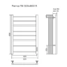 Электрический полотенцесушитель Azario Parma 500x800 П8 AZ10858W диммер справа Белый