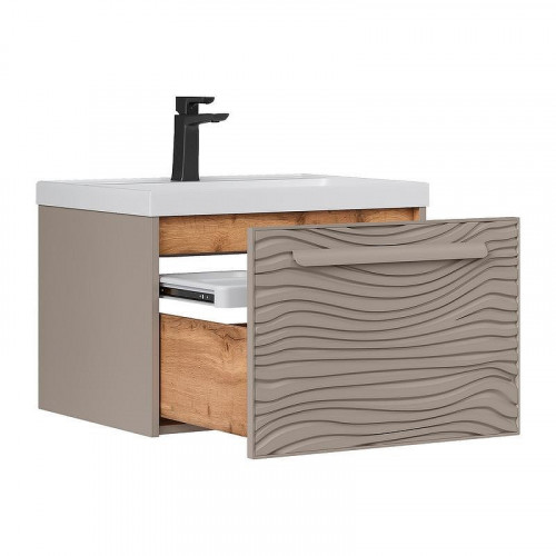 Тумба под раковину Equil Gleam 60 tpGLEAM60.1Y-25 подвесная цвет Амарок Дуб вотан