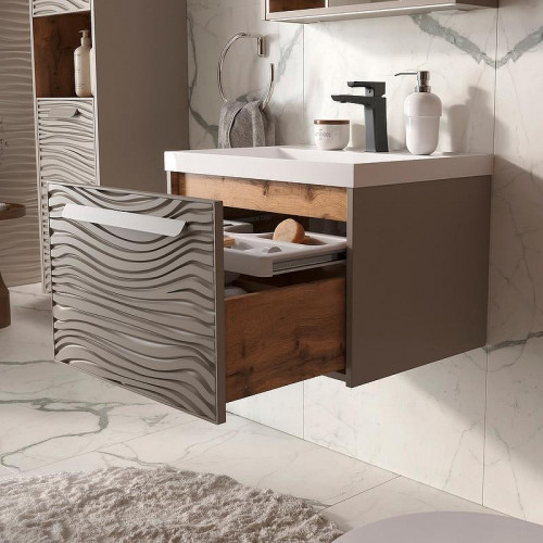 Тумба под раковину Equil Gleam 60 tpGLEAM60.1Y-25 подвесная цвет Амарок Дуб вотан