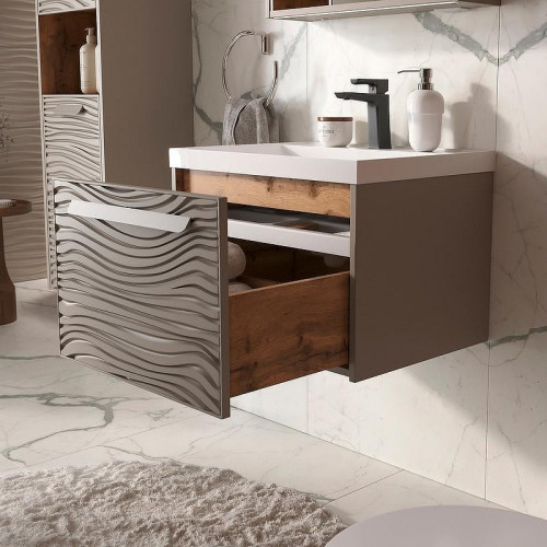 Тумба под раковину Equil Gleam 60 tpGLEAM60.1Y-25 подвесная цвет Амарок Дуб вотан