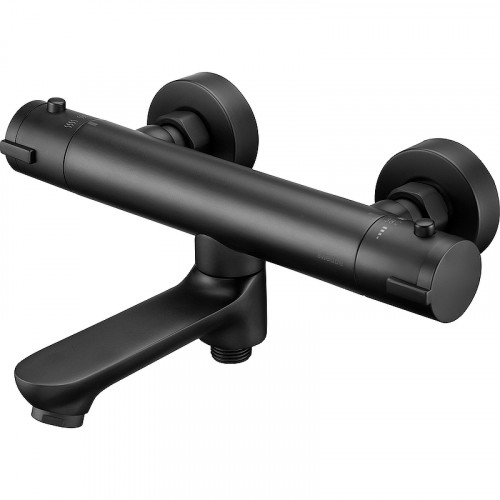 Смеситель для ванны Swedbe Mercury 9045B с термостатом Черный матовый латунь на стену