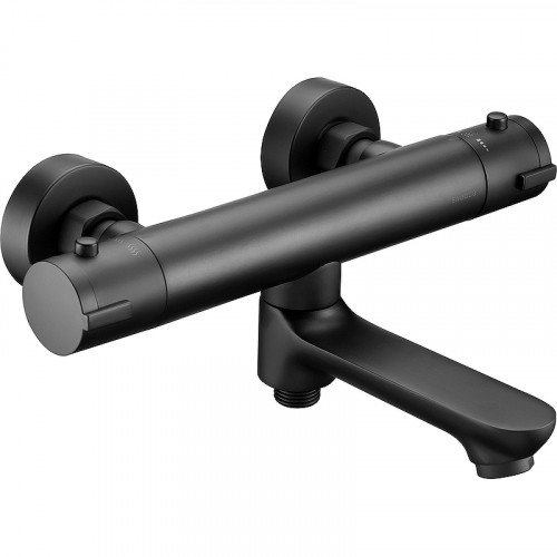 Смеситель для ванны Swedbe Mercury 9045B с термостатом Черный матовый латунь на стену