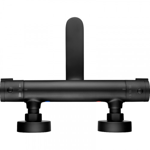 Смеситель для ванны Swedbe Mercury 9045B с термостатом Черный матовый латунь на стену