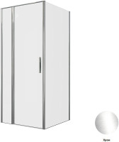 Душевой уголок Allen Brau Priority 90x90 3.31025.00+3.31043.00 цвет профиля Хром стекло прозрачное