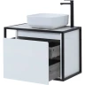 Тумба под раковину Aquanet Nova Lite Loft 75R 261649 подвесная Белый глянец МДФ / ЛДСП