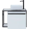 Тумба под раковину Aquanet Nova Lite Loft 75R 261649 подвесная Белый глянец МДФ / ЛДСП