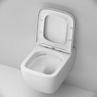 Комплект унитаза с инсталляцией AM.PM Gem FlashClean IS100201.901701 с сиденьем Микролифт и Белой глянцевой клавишей смыва фарфор подвесной