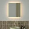 Зеркало Defesto Glow 50х60 DF 2513 с подсветкой 19W-3000К/с фацетом/Без выключателя/Теплый белый свет