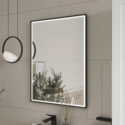 Зеркало Equil Lago 60 zLAGO60-15 с подсветкой цвет Черный с сенсорным выключателем