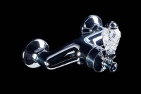 Смеситель для душа Boheme Vogue Crystal 224-CRST Хром латунь на стену
