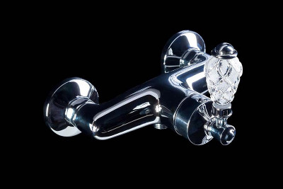 Смеситель для душа Boheme Vogue Crystal 224-CRST Хром латунь на стену
