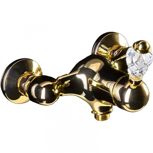 Смеситель для душа Boheme Crystal 284-CRST Золото латунь на стену