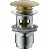 Донный клапан Vincea DPU-1B01BG click-clack Брашированное золото