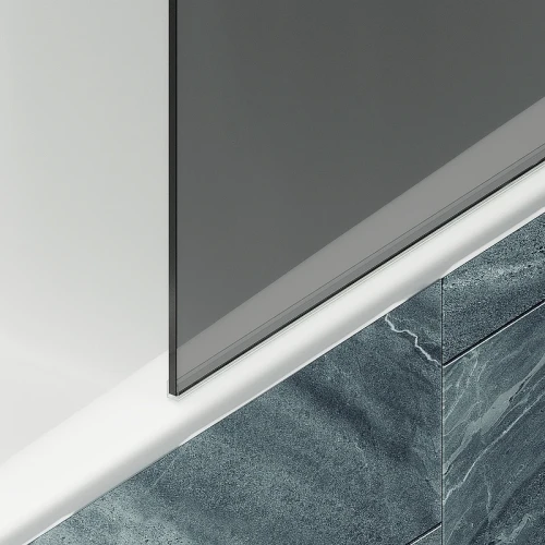 Шторка на ванну Maybah Glass MGV-78-3ш 400x1400 в широком профиле Золото стекло графитовое