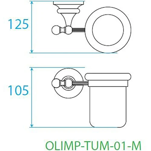 Стакан для зубных щеток Cezares Olimp OLIMP-TUM-01-M Хром