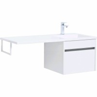 Тумба с раковиной Aquanet Токио 110 R 239209 подвесная Белая МДФ / ЛДСП