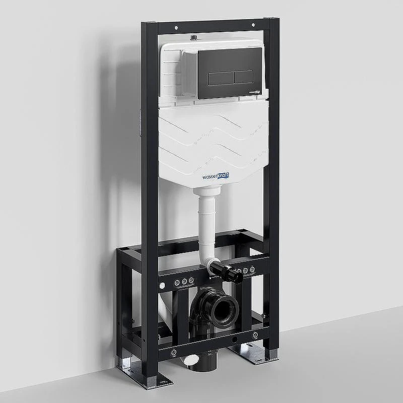 Инсталляция WasserKRAFT Dill 61TLT.010.ME.MB03 для унитаза с Черной матовой клавишей смыва