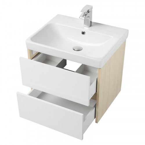 Тумба под раковину Aquaton Сканди 70 1A251801SDB20 подвесная Белый Дуб верона МДФ / ЛДСП