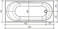 Акриловая ванна WellWant Oberon WW 170x75 WWVO1224W без гидромассажа
