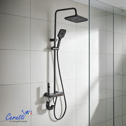 Душевая система Ceruttispa Leandro 11410 цвет Графит