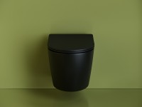 Унитаз Ceramicanova Uno Rimless CN11001MB подвесной Черный матовый с сиденьем Микролифт фарфор подвесной