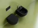Унитаз Ceramicanova Uno Rimless CN11001MB подвесной Черный матовый с сиденьем Микролифт фарфор подвесной