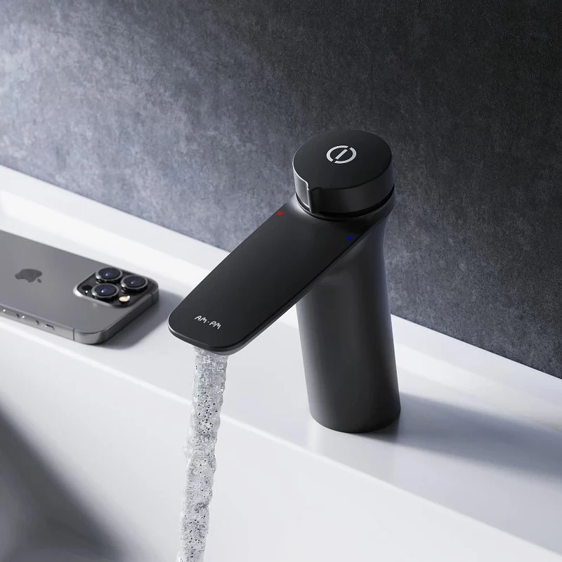 Смеситель для раковины AM.PM Inspire V2.0 TouchReel F50A02522 Черный матовый латунь