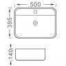 Раковина Aquatek Вега 50 AQ5506-MG Серая матовая фарфор накладная