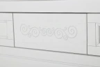 Комплект мебели для ванной ASB-Woodline Модерн 105 Белый с патиной Серебро массив дерева