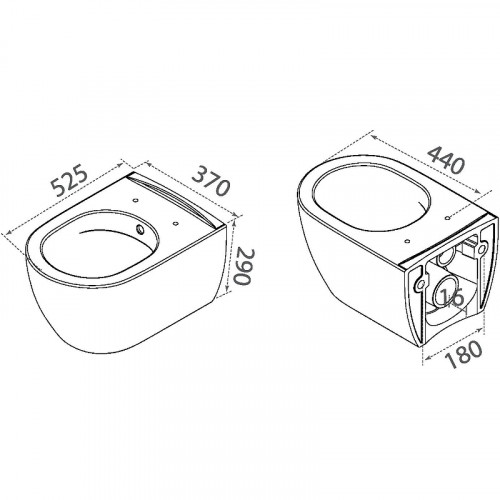Унитаз биде Boheme Bianca 963-SET-2-MW подвесной Белый матовый с сиденьем Микролифт фаянс подвесной
