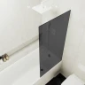 Шторка на ванну Maybah Glass MGV-79-1у 500x1400 в узком профиле Белый стекло графитовое