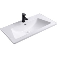Раковина Royce Pro 90 RCW-140590WH Белая фаянс полувстраиваемая
