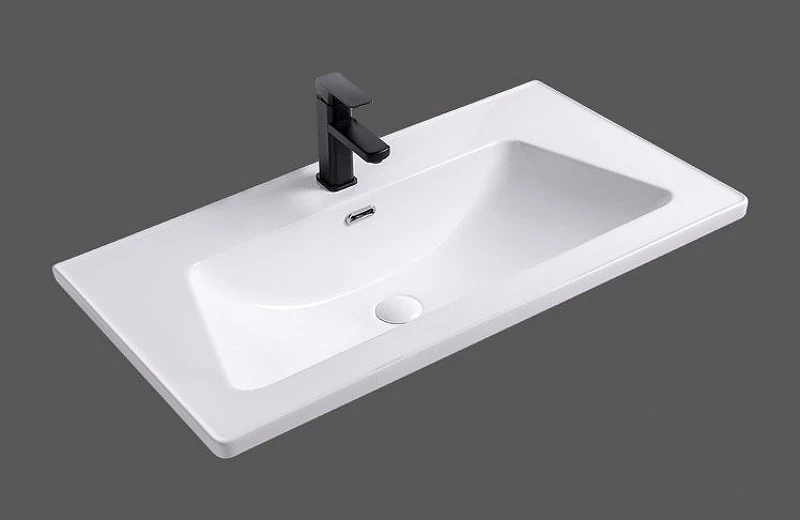 Раковина Royce Pro 90 RCW-140590WH Белая фаянс полувстраиваемая