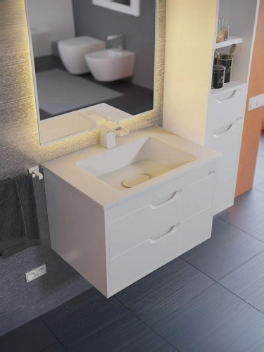 Тумба под раковину Uperwood Modul 65 2930205250 подвесная цвет Белый матовый