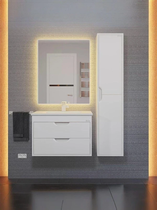Тумба под раковину Uperwood Modul 65 2930205250 подвесная цвет Белый матовый