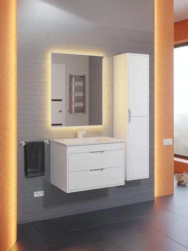 Тумба под раковину Uperwood Modul 65 2930205250 подвесная цвет Белый матовый