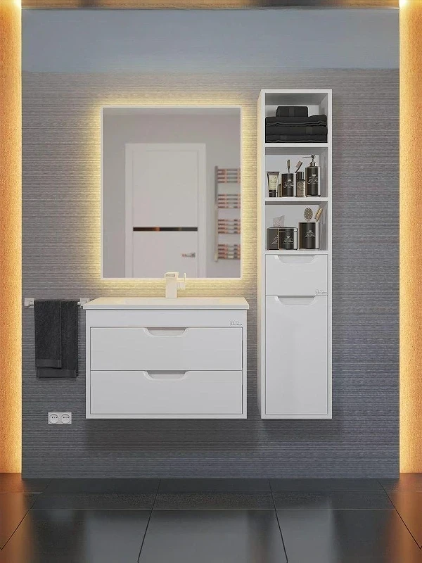 Тумба под раковину Uperwood Modul 65 2930205250 подвесная цвет Белый матовый