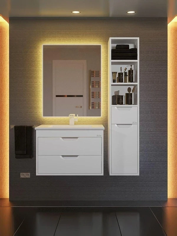 Тумба под раковину Uperwood Modul 65 2930205250 подвесная цвет Белый матовый