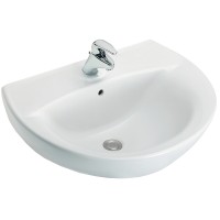 Раковина Jacob Delafon Patio 55 E4158NG-00 Белая фарфор подвесная, полувстраиваемая