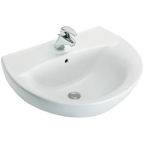 Раковина Jacob Delafon Patio 55 E4158NG-00 Белая фарфор подвесная, полувстраиваемая