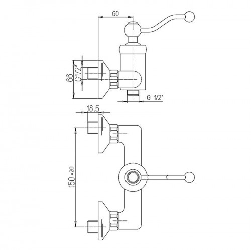 Смеситель для душа Paini Duomo 88OP511 Золото PVD