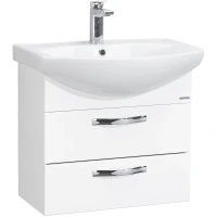 Тумба под раковину Aquaton Ария 50 М 1A140001AA010 подвесная Белая МДФ / ЛДСП