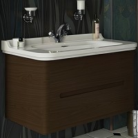 Тумба под раковину Kerasan Waldorf 94 925546 подвесная Noce массив дерева