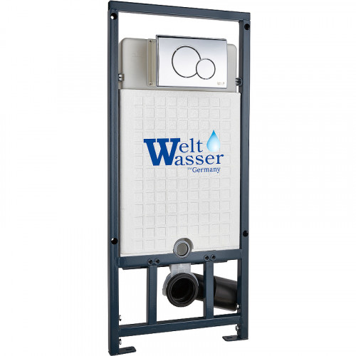 Инсталляция WeltWasser WW Marberg 507 RD CR 10000008208 для унитаза с клавишей смыва Хром пластик