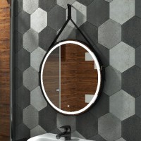 Зеркало Континент Millenium D 650 ЗЛП969 с подсветкой Черное с сенсорным выключателем стекло