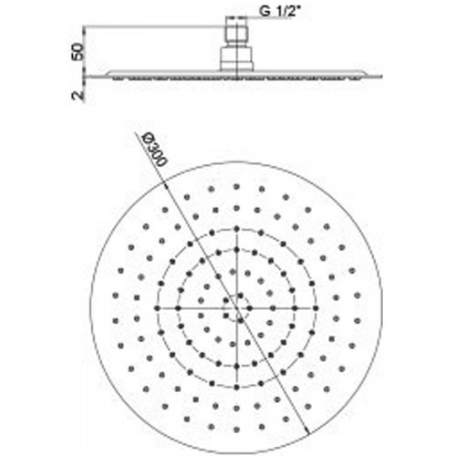 Верхний душ Paini 50CR759UP30E Хром